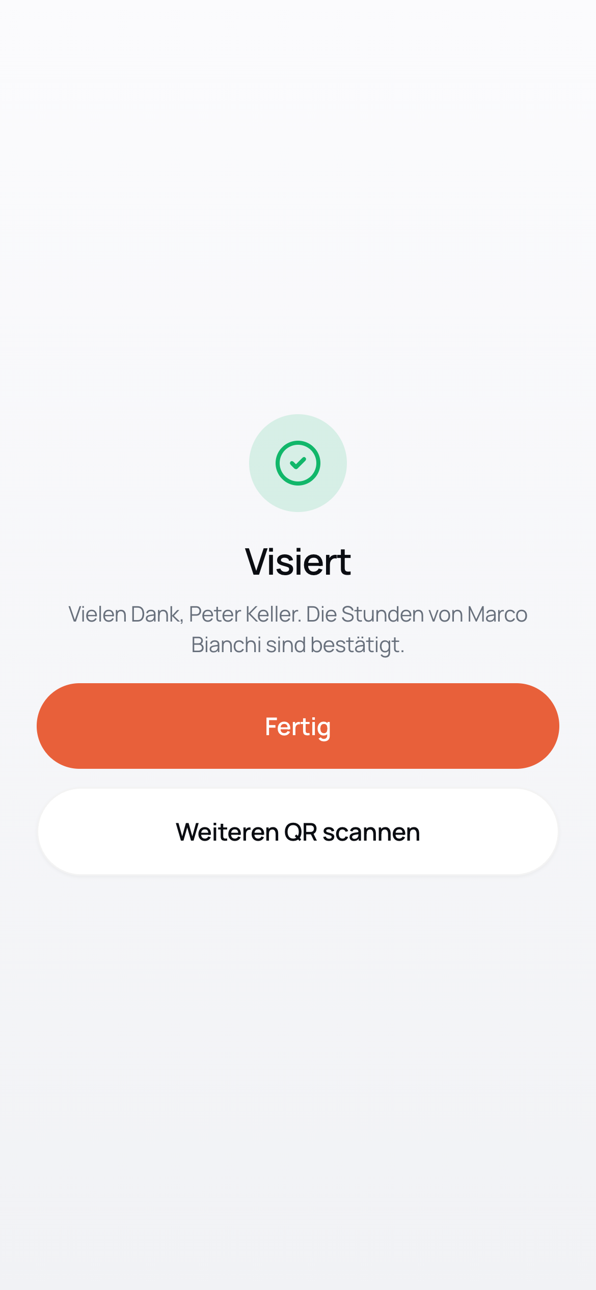 Visiert: Stunden vom Polier bestätigt